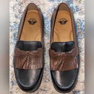 Dockers Men's Sinclair Black/Brown Leather Loafers